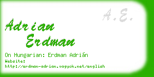 adrian erdman business card